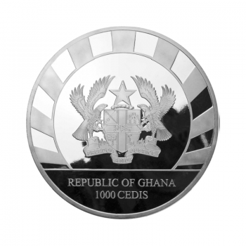 1 kg silver coin Giants of the Ice Age, Giant Deer, Republic of Ghana 2019