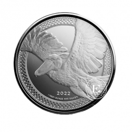 1 oz (31.10 g) sidabrinė moneta Shoebill Stork, Kongo Respublika 2022