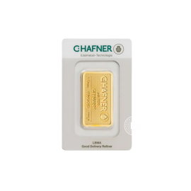 1 oz (31.10 g) investicinio aukso luitas, C.Hafner 999.9