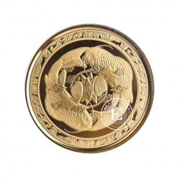 1 oz (31.10 g) złota moneta Koi Fish, Fidżi 2023