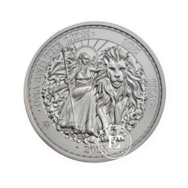 1 oz (31.10 g) sidabrinė moneta Una ir liūtas, Saint Helena 2023
