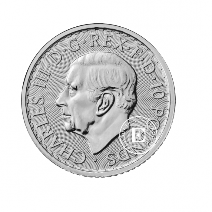 1/10 oz  (3.11 g) platinum coin Britannia, King Charles III, Great Britain 2023