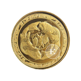 1/10 oz (3.11 g) złota moneta Koi Fish, Fidżi 2023