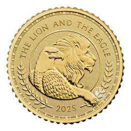 1/10 oz (3.11 g) auksinė moneta Britų liūtas ir Amerikos erelis, Didžioji Britanija 2025