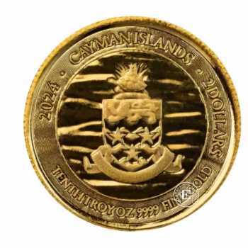 1/10 oz (3.11 g) auksinė moneta, Kaimanų salos 2025 (atsitiktiniai metai, atsitiktinio dizaino)