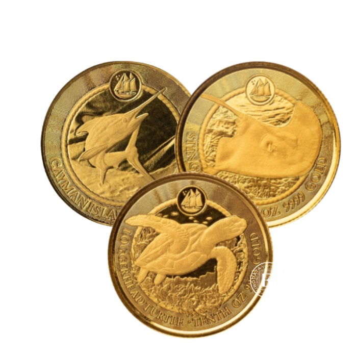 1/10 oz (3.11 g) pièce d'or, Îles Caïmans (random design, year)