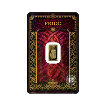 1/100 oz investicinio aukso PROOF luitas Frigg, Germania Mint 999.9