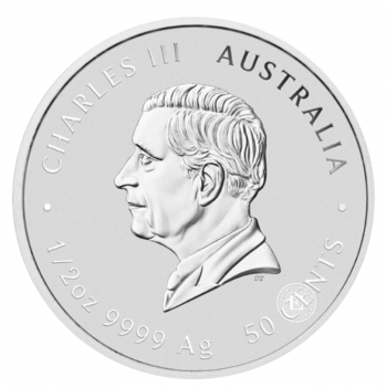 1/2 oz (15.55 g) sidabrinė spalvota moneta Lunar III -  Gyvatės metai, Australija 2025 