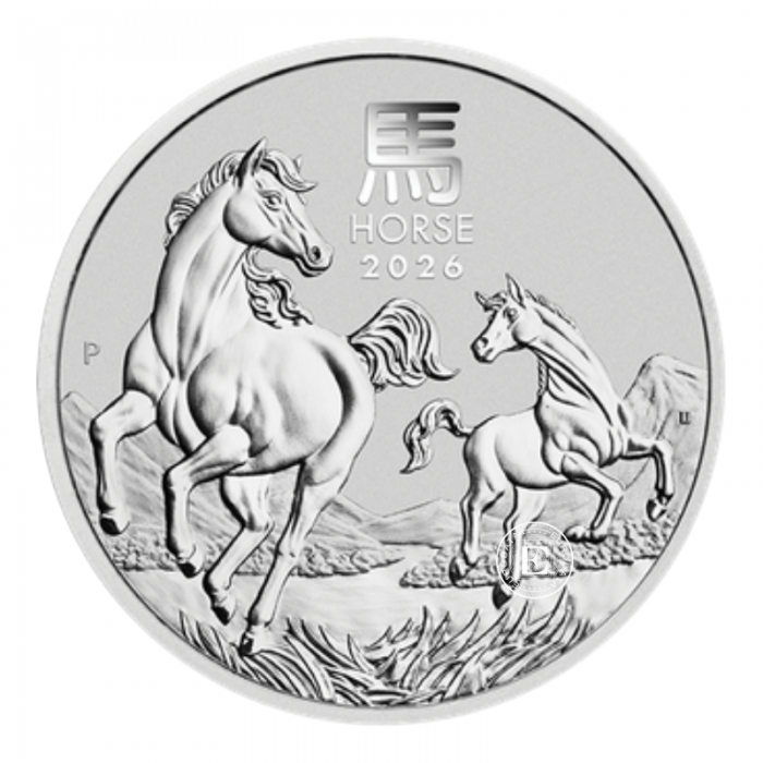 1 oz (31.10 g) sidabrinė moneta Lunar III - Arklio metai, Australija 2026