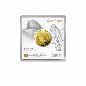 1/2 oz (15.55 g) auksinė moneta Nojaus arka, Armėnija 2024 (su sertifikatu)