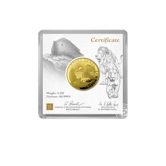 1/2 oz (15.55 g) goldmünze Noah's Ark, Armenien 2024