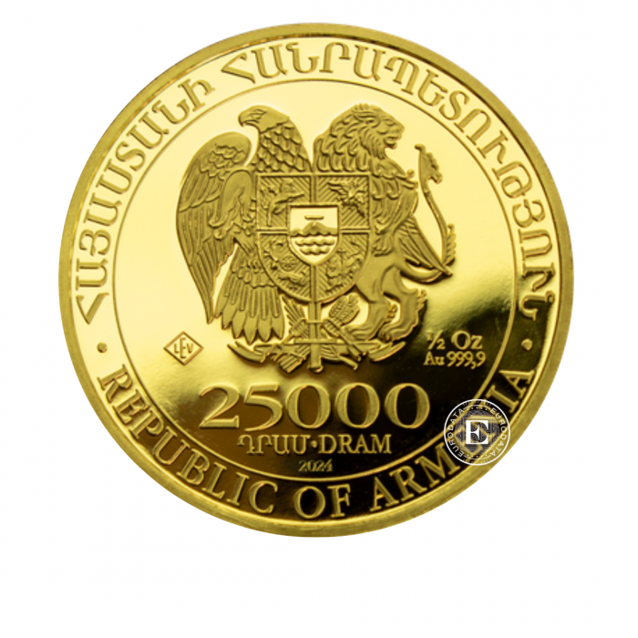 1/2 oz (15.55 g) goldmünze Noah's Ark, Armenien 2024