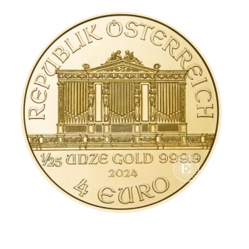 1/25 oz (1.24 g) auksinė moneta Vienos Filharmonija, Austrija 2024