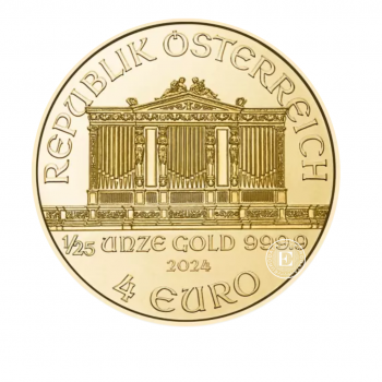 1/25 oz (1.24 g) auksinė moneta Filharmonija, Austrija 2024