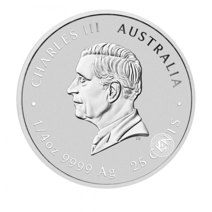 1/4 oz (7.78 g) sidabrinė spalvota moneta kortelėje  Lunar III - Arklio metai, Australija 2026