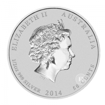 1/2 oz (15.55 g) sidabrinė moneta Lunar II - Arklio metai, Australija 2014