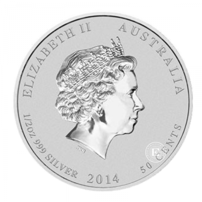 1/2 oz (15.55 g) sidabrinė moneta Lunar II - Arklio metai, Australija 2014