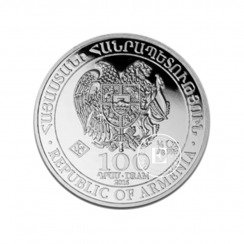 1/4 oz (7.78 g) sidabrinė moneta Nojaus Arka, Armėnija 2016