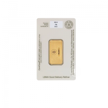 10 g investicinio aukso luitas, C.Hafner 999.9