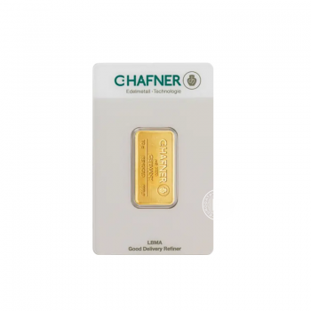 10 g investicinio aukso luitas, C.Hafner 999.9