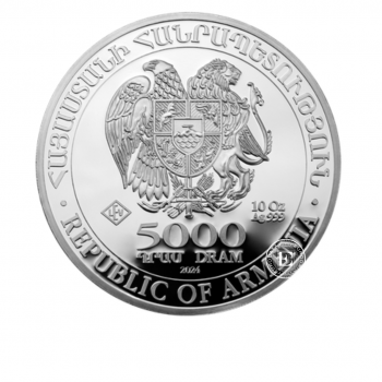 10 oz (311 g) sidabrinė moneta Nojaus arka, Armėnija 2024