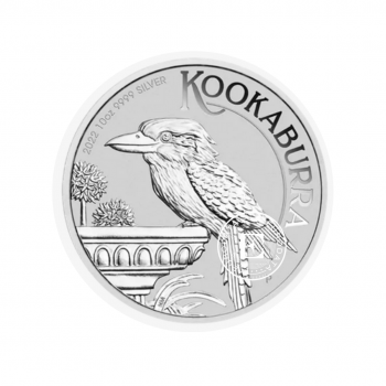 10 oz (311 g) sidabrinė moneta Kookaburra, Australija 2022