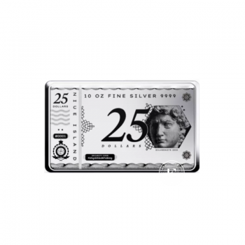 10 oz (311 g) barre d'argent Pressburg Mint 999.9