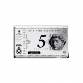 100 g silver coin - silberbarren Note, Pressburg Mint