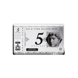 100 g srebrna moneta -sztabka Note, Pressburg Mint