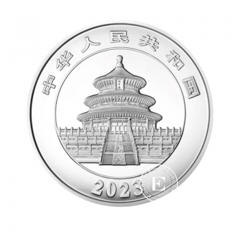 150 g sidabrinė PROOF moneta Panda, Kinija 2023 (su sertifikatu)