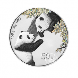 150 g sidabrinė PROOF moneta Panda, Kinija 2023 (su sertifikatu)