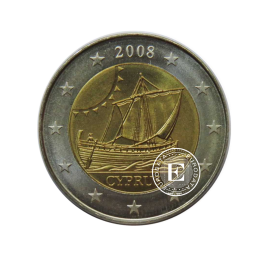 2 Eur próbna moneta Cypr, Cypr 2008