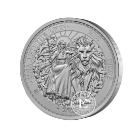 2 oz (62.20 g) sidabrinė moneta Una ir liūtas, Saint Helena 2023