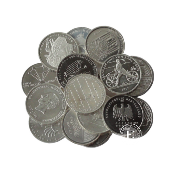 20 Eur (16.65 g) sidabrinė proginė moneta, Vokietija (atsitiktiniai metai)