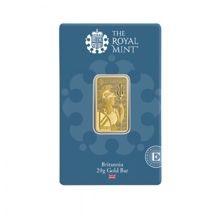 20 g lingot d'or - Britannia, The Royal Mint 999.9