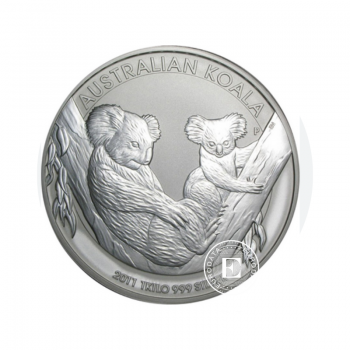 1 kg sidabrinė moneta Australijos Koala, Australija 2011