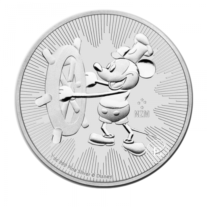 1 oz (31.10 g) srebrna moneta Disney - Steamboat Willie, Niue 2017