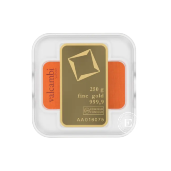 250 g gold bar of Valcambi 999.9