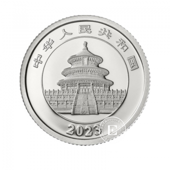 3 g platininė PROOF moneta Panda, Kinija 2023 (su sertifikatu)