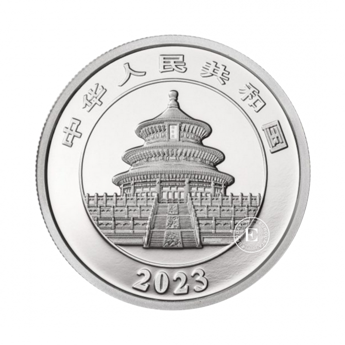 30 g platininė PROOF moneta Panda, Kinija 2023 (su sertifikatu)