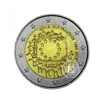 2 Eur coin The 30th anniversary of the EU flag, France 2015