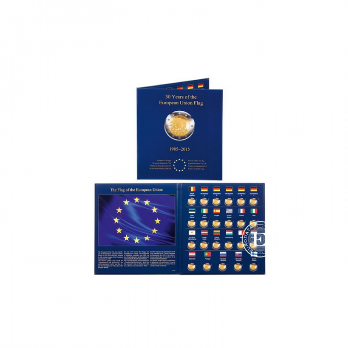 PRESSO 2 Eur monetų albumas - 30 metų ES vėliavai, Leuchtturm