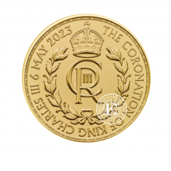 1/4 oz (7.78 g) auksinė moneta Karaliaus Charleso III karūnavimas, Didžioji Britanija 2023