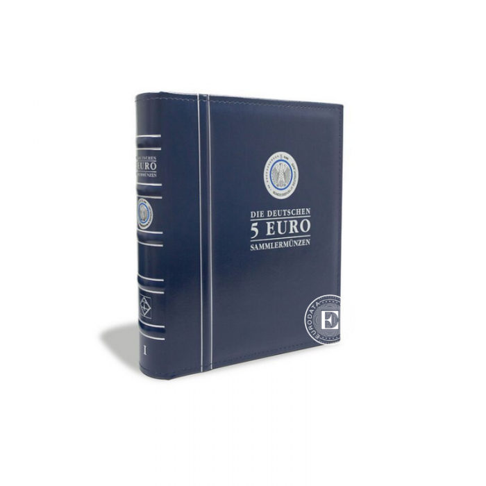 OPTIMA iliustruotas albumas vokiškoms 5 Eur kolekcinėms monetoms - I tomas, Leuchtturm (su dėklu)