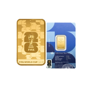 5 g investicinio aukso luitas FIFA World Cup, PAMP 999.9