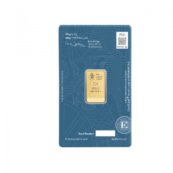 5 g aukso luitas - Britannia, The Royal Mint 999.9