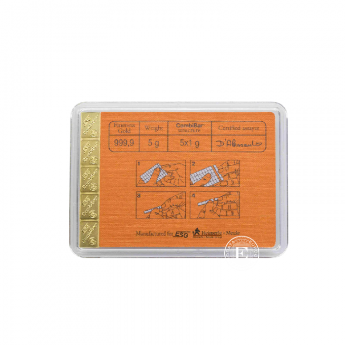 5 x 1 g CombiBar Valcambi 999.9