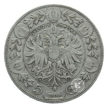 24 g sidabrinė moneta,  Austrija 1900