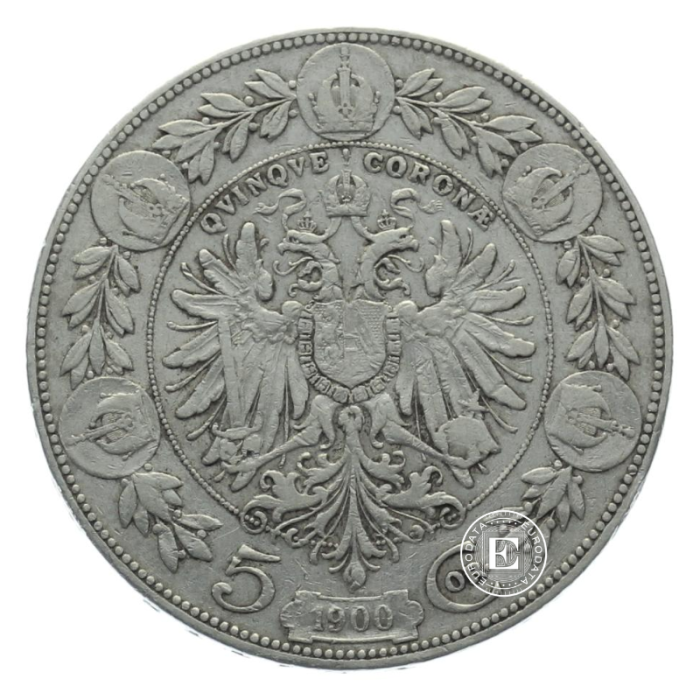 24 g sidabrinė moneta,  Austrija 1900