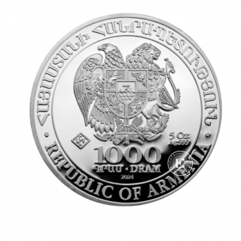 5 oz (155.50 g) srebrna moneta Noah's Ark, Armenia 2024